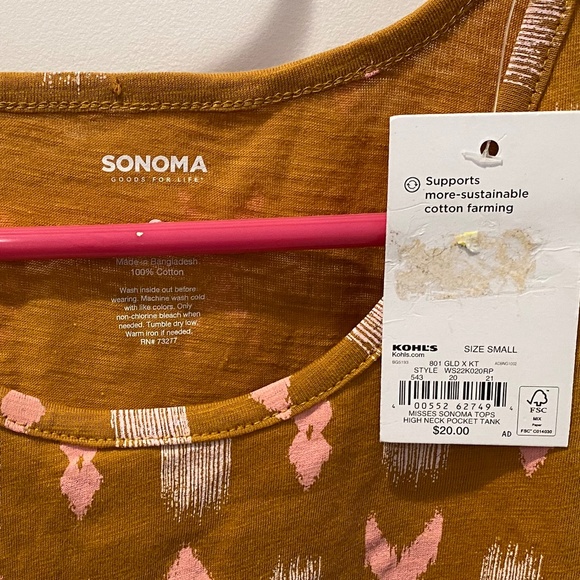 Sonoma XO Tank Top Sz. Small NWT - Picture 2 of 4